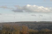 Windpark Söhre, gesehen von Oberzwehren aus