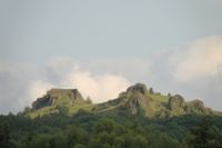 Einsetzendes Alpenglühen auf den Helfensteinen